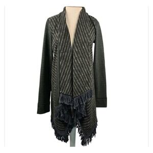 Anthropologie Saturday Sunday Cardigan Women's SZ M Green Angora Boho Cozy Layer